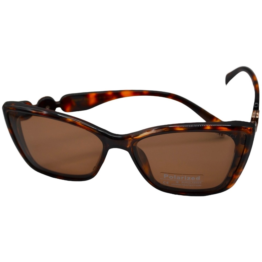 Gucci Women’s Sunglasses | Brown Tortoise Frame | Polarized Brown Lens | Italy - Picture 10 of 14